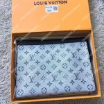 LV Pochette Voyage MM Monogram White Blue
