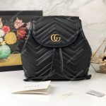 Gucci GG Matelassé Marmont Backpack Bag Black