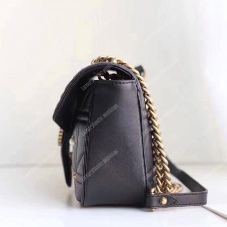 Gucci GG Marmont Small Matelassé Shoulder Bag With Pearls Black - Image 5