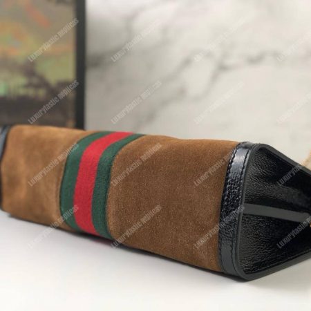 Gucci Ophidia Suede Small Shoulder Bag Brown - Image 5