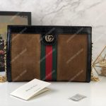 Gucci Ophidia Suede Small Shoulder Bag Brown