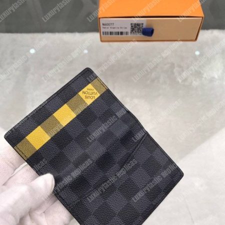 LV Pocket Organizer Damier Graphite Yellow Stripe - Image 5