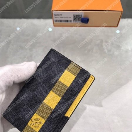 LV Pocket Organizer Damier Graphite Yellow Stripe - Image 3
