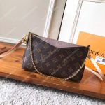 LV Pallas Clutch Bag Monogram Brown