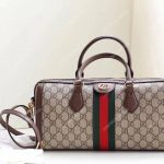 Gucci Ophidia Medium Top Handle Bag GG Supreme Canvas