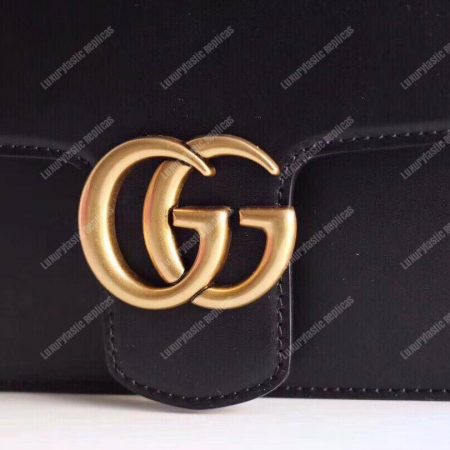 Gucci GG Small Marmont Leather Shoulder Bag Black - Image 5