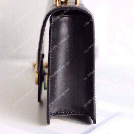 Gucci GG Small Marmont Leather Shoulder Bag Black - Image 4