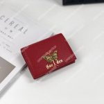 Gucci Garden Leather Wallet Red with Butterfly