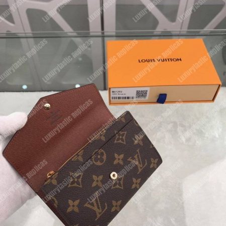 LV Sarah Compact Wallet Monogram Canvas Brown - Image 5
