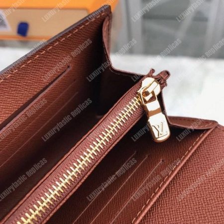 LV Sarah Compact Wallet Monogram Canvas Brown - Image 8