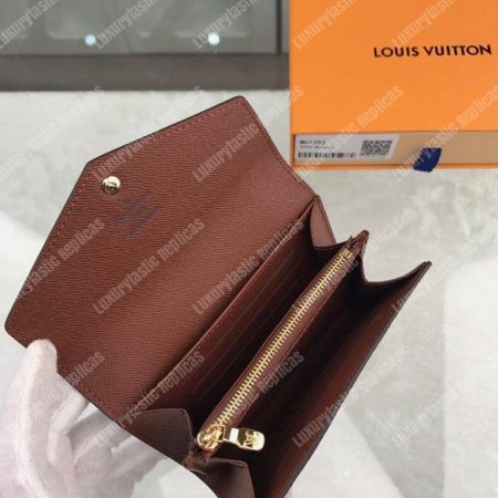 LV Sarah Compact Wallet Monogram Canvas Brown - Image 6