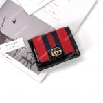 Gucci Ophidia Suede Card Case Wallet Red