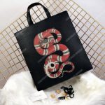 Gucci Kingsnake Print Leather Tote