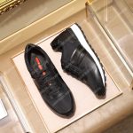 Prada Fabric And Leather Sneakers Black