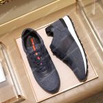 Prada Fabric And Leather Sneakers Blue/Black