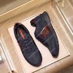 Prada Fabric And Leather Sneakers Black/Brown
