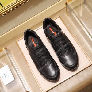 Prada Leather Sneakers Black - Image 5
