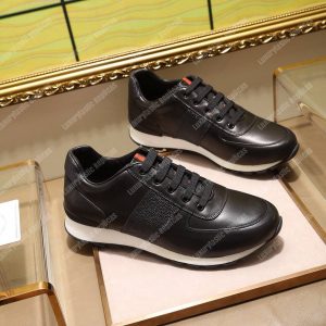 Prada Leather Sneakers Black - Image 6