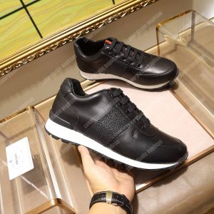 Prada Leather Sneakers Black - Image 7