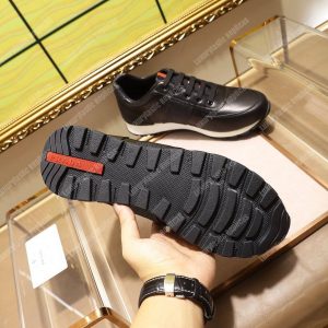 Prada Leather Sneakers Black - Image 4
