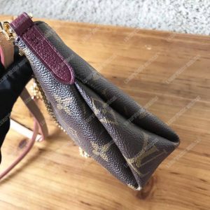 LV Pallas Clutch Bag Monogram Raisin - Image 3