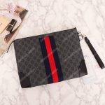 Gucci GG Black Grey Canvas Men’s Bag