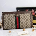 Gucci Ophidia GG Medium Shoulder Bag Beige/Ebony