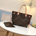 LV Neverfull MM Monogram Beige