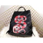 Gucci Kingsnake Print Leather Backpack Bag