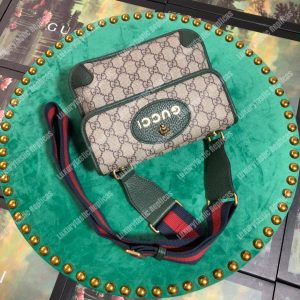 Gucci Neo Vintage Messenger Small Bag Dark Green Trim - Image 3