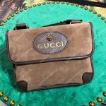 Gucci Neo Vintage Messenger Small Bag Gray Suede