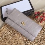 Gucci GG Leather Continental Wallet Gray
