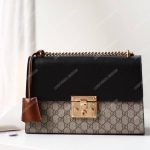 Gucci Padlock Medium GG Shoulder Black/Brown
