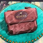 Gucci Neo Vintage Messenger Small Bag Brown Suede