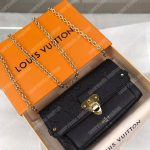 LV Vavin Chain Wallet Monogram Empreinte Noir