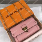 LV Vavin Chain Wallet Monogram Empreinte Rose Poudre