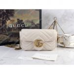 Gucci GG Marmont Matelassé Super Mini Bag White