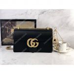 Gucci GG Marmont Leather Shoulder Bag Black
