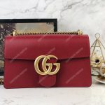 Gucci GG Marmont Leather Shoulder Bag Red