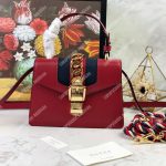 Gucci Sylvie Leather Mini Bag Hibiscus Red