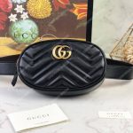 Gucci GG Marmont Matelassé Leather Belt Bag Black