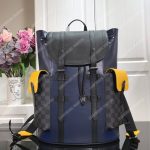 LV Christopher PM Epi Leather Damier Graphite Patchwork Yellow