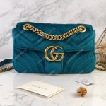 Gucci GG Marmont Velvet Shoulder Bag Blue