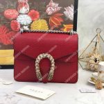 Gucci Dionysus Leather Mini Bag Hibiscus Red