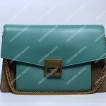 Givenchy Medium GV3 Bag In Leather And Suede Turquoise