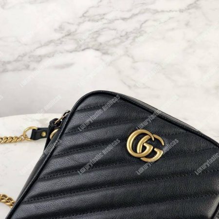 Gucci GG Marmont Mini Shoulder Bag Black - Image 4