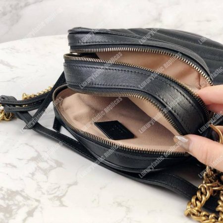 Gucci GG Marmont Mini Shoulder Bag Black - Image 8