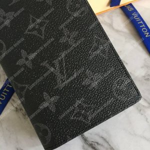 LV Brazza Wallet Monogram Eclipse Canvas - Image 5