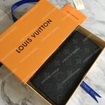 LV Brazza Wallet Monogram Eclipse Canvas