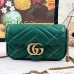 Gucci GG Marmont Matelassé Super Mini Bag Green